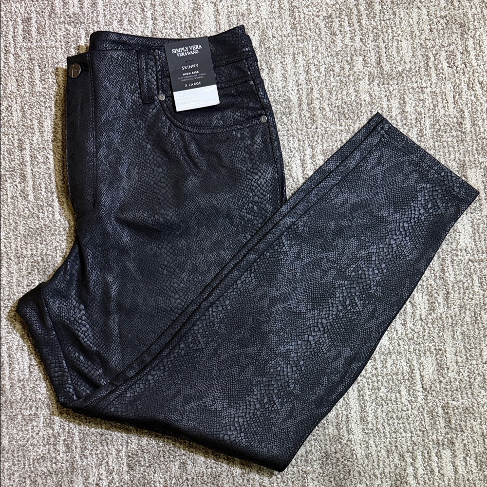 Simply Vera Vera Wang Black Skinny Twill Pants